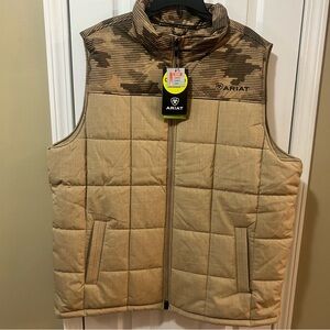 Ariat Tan and Brown Men's Vest